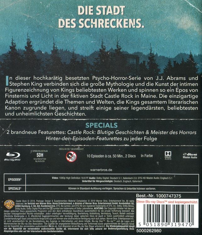 Produktbild: Castle Rock - Die komplette 1. Staffel [2 BRs]