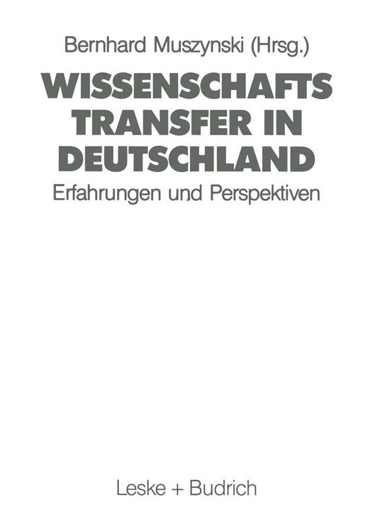 Produktbild: Wissenschaftstransfer in Deutschland