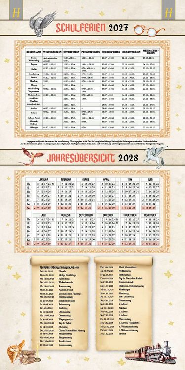 Produktbild: Der gro&szlig;e inoffizielle Familienplaner f&uuml;r Potterheads Kalender 2027