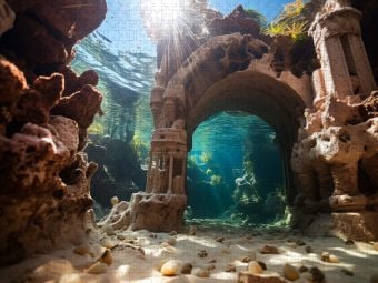 Produktbild: CALVENDO Puzzle Unterwasser Ruine | 1000 Teile Lege-Gr&ouml;&szlig;e 64x48cm Foto-Puzzle f&uuml;r gl&uuml;ckliche Stunden