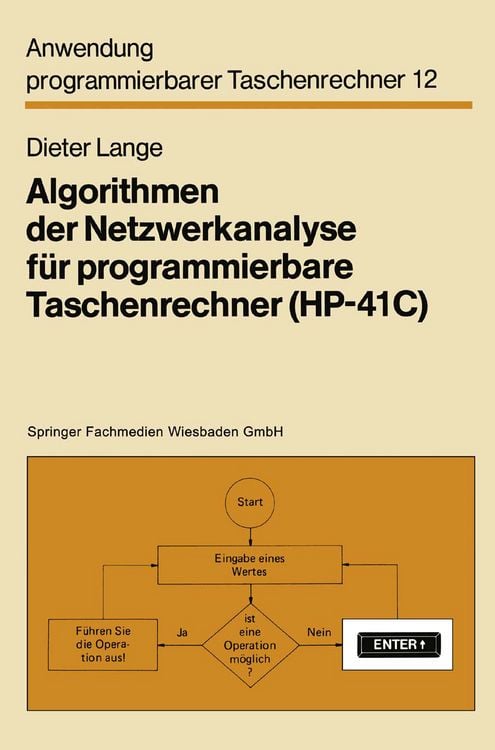 Produktbild: Algorithmen der Netzwerkanalyse f&uuml;r programmierbare Taschenrechner (HP-41C)