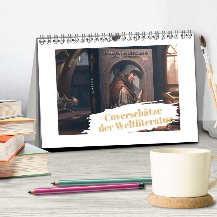 Produktbild: Coversch&auml;tze der Weltliteratur (Tischkalender 2026 DIN A5 quer), CALVENDO Monatskalender