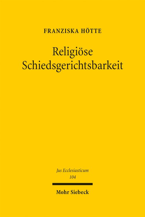 Produktbild: Religi&ouml;se Schiedsgerichtsbarkeit
