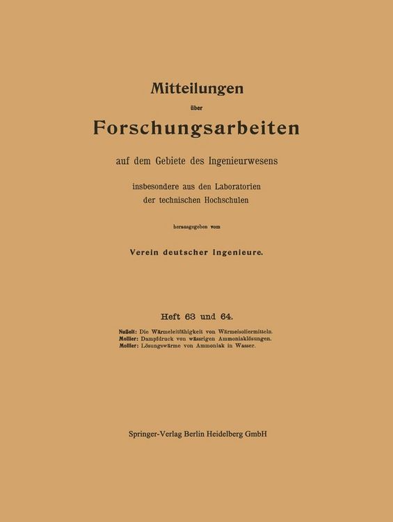 Produktbild: Mitteilungen &uuml;ber Forschungsarbeiten auf dem Gebiete des Ingenieurwesens