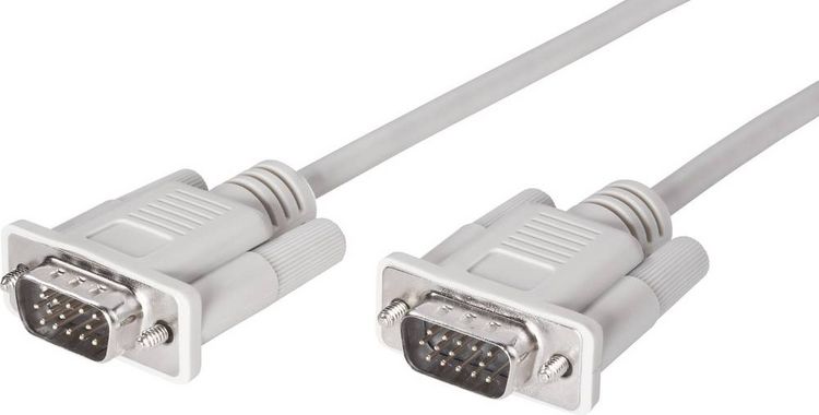 Produktbild: Digitus VGA Anschlusskabel VGA 15pol. Stecker, VGA 15pol. Stecker 1.80 m Grau AK-310100-018-E schraubbar VGA-Kabel