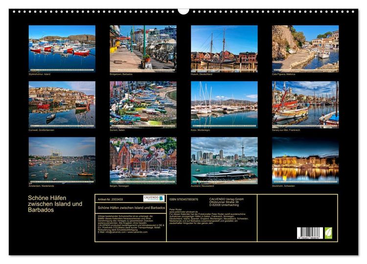 Produktbild: Sch&ouml;ne H&auml;fen zwischen Island und Barbados (Wandkalender 2026 DIN A2 quer), CALVENDO Monatskalender