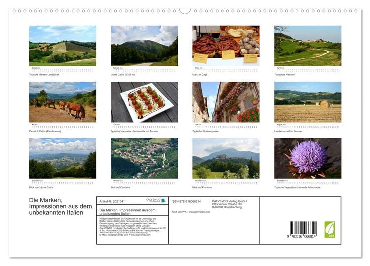 Produktbild: Die Marken, Impressionen aus dem unbekannten Italien (hochwertiger Premium Wandkalender 2026 DIN A2 quer), Kunstdruck in Hochglanz