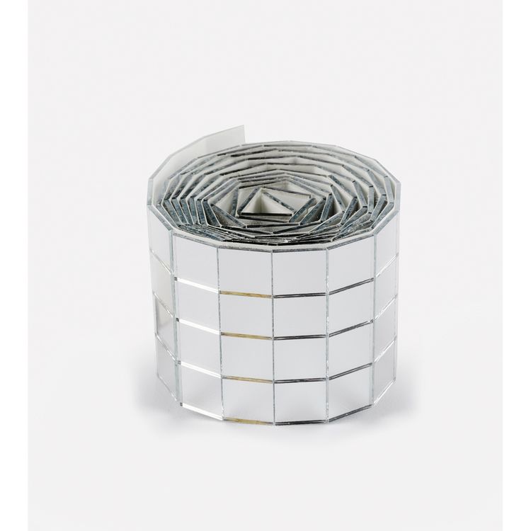 Produktbild: Folia Spiegelsteine Mirror Tile Rolls Size M 10x10mm 2 Rollen 4cmx1m