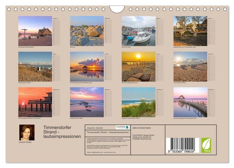 Produktbild: Timmendorfer Strand - Urlaubsimpressionen (Wandkalender 2027 DIN A4 quer), CALVENDO Monatskalender