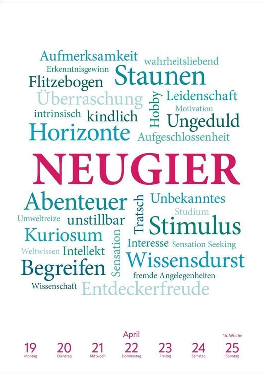 Produktbild: Was uns bewegt Wochen-Kulturkalender 2027 - Mit Worten auf Gedankenreise