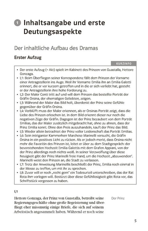 Produktbild: Klett Lekt&uuml;rehilfen Gotthold Ephraim Lessing, Emilia Galotti