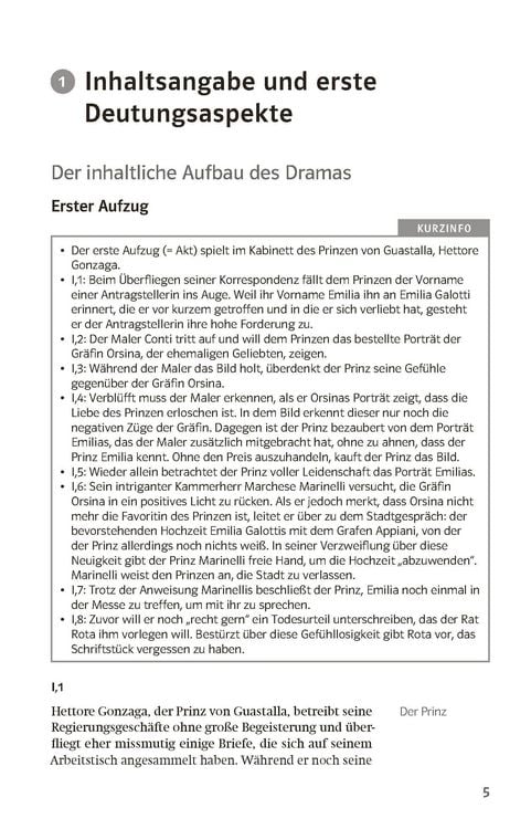 Produktbild: Lekt&uuml;rehilfen Gotthold Ephraim Lessing "Emilia Galotti"