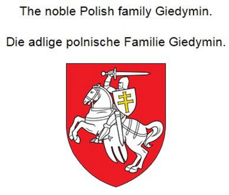 Produktbild: The noble Polish family Giedymin. Die adlige polnische Familie Giedymin.