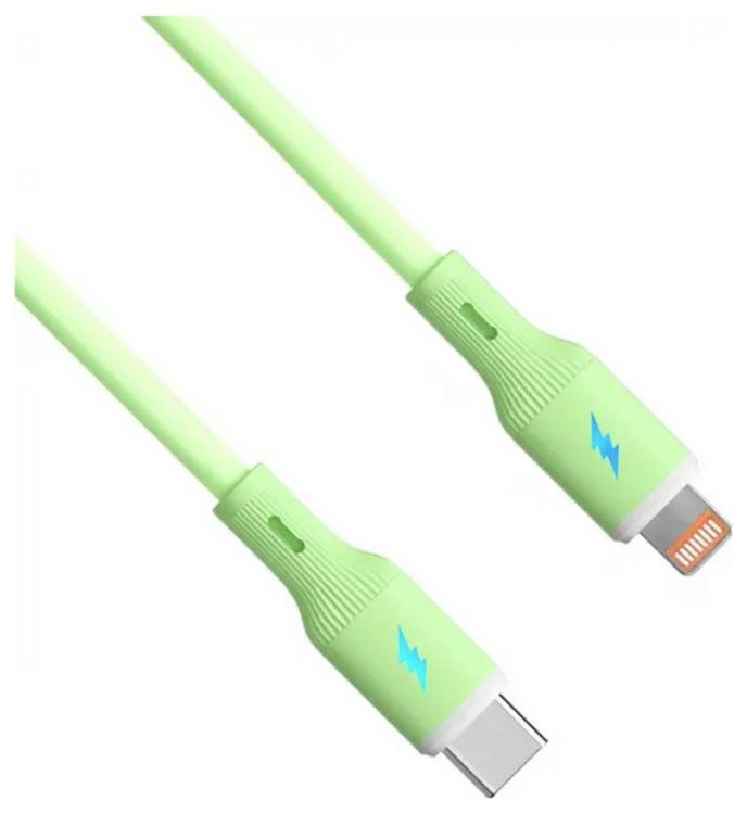 Produktbild: Akyga USB-Kabel USB-C&reg; Stecker, Apple Lightning Stecker 1m Gr&uuml;n AK-USB-73