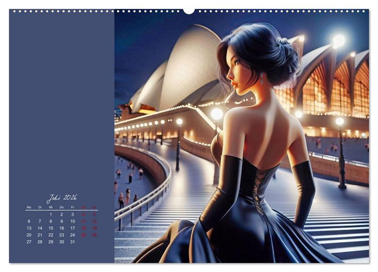 Produktbild: Stilvoll - Das kleine Schwarze (Wandkalender 2026 DIN A2 quer), CALVENDO Monatskalender