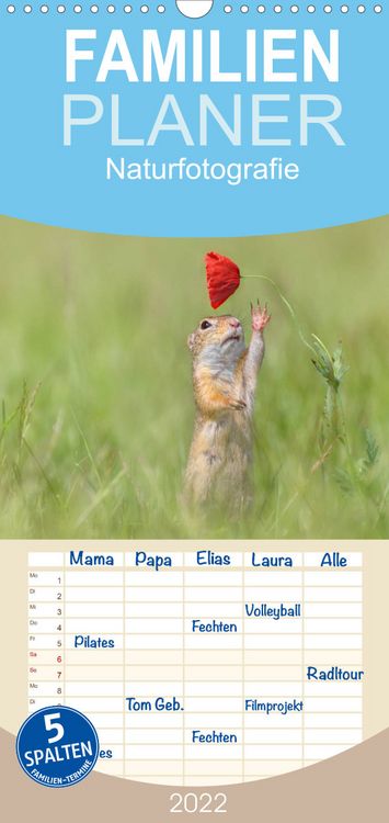 Produktbild: Familienplaner Naturfotografie (Wandkalender 2022 , 21 cm x 45 cm, hoch)