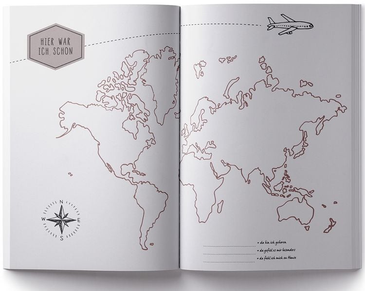 GuideMe Reisetagebuch Travel Memories „Weltenbummler“