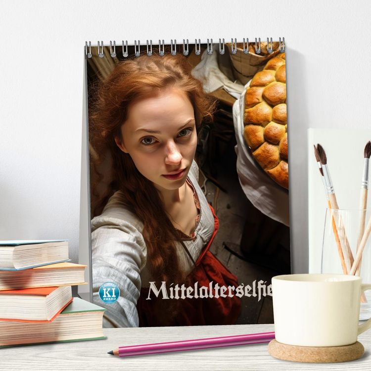 Produktbild: Mittelalterselfies (Tischkalender 2026 DIN A5 hoch), CALVENDO Monatskalender