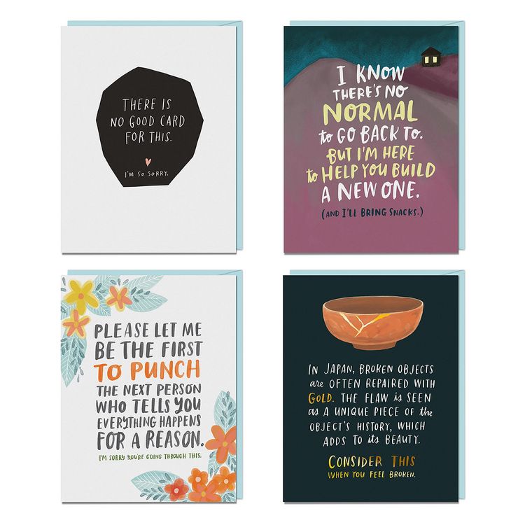 Produktbild: Empathy Cards, Box of 8 Assorted Sympathy Cards, Loss & Thinking of You Cards & Get Well Soon Gifts for Women (8 Blank Note Cards & Envelopes, 4 Different Inspirational Messages)