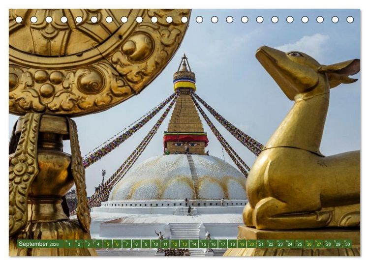Produktbild: K&ouml;nigsst&auml;tte im Kathmandutal (Tischkalender 2026 DIN A5 quer), CALVENDO Monatskalender