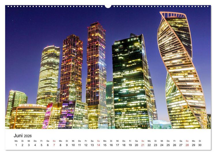 Produktbild: Moskau City (hochwertiger Premium Wandkalender 2026 DIN A2 quer), Kunstdruck in Hochglanz