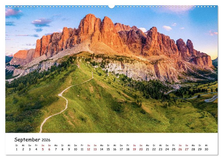 Produktbild: Sch&ouml;nste Berge der Alpen (Wandkalender 2026 DIN A2 quer), CALVENDO Monatskalender