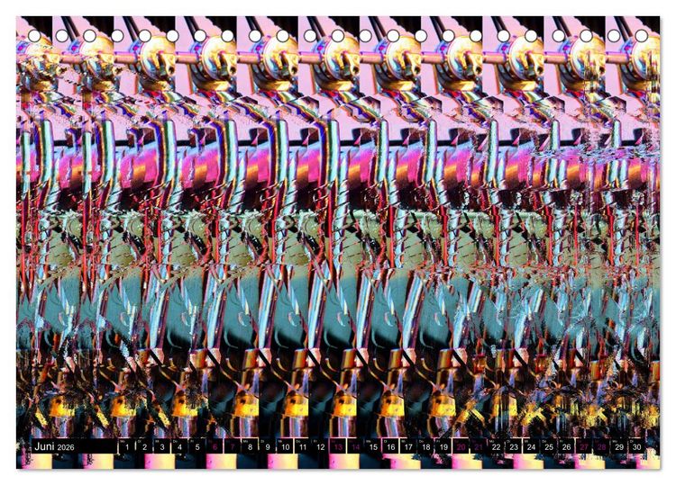 Produktbild: Magische Bilder - 3D Stereogramme (Tischkalender 2026 DIN A5 quer), CALVENDO Monatskalender