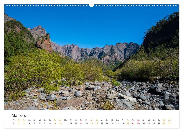 Produktbild: La Palma - Isla Bonita - Landschaften der Kanarischen Insel (hochwertiger Premium Wandkalender 2026 DIN A2 quer), Kunstdruck in Hochglanz