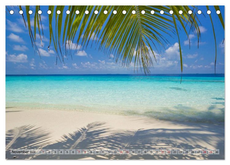 Produktbild: Malediven - Traumhaftes Paradies im Indischen Ozean (Tischkalender 2026 DIN A5 quer), CALVENDO Monatskalender