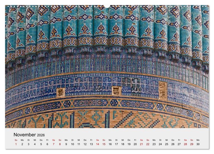 Produktbild: Usbekistan entlang der Seidenstra&szlig;e (Wandkalender 2026 DIN A2 quer), CALVENDO Monatskalender