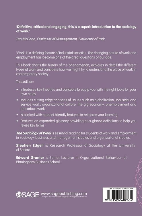 Produktbild: The Sociology of Work