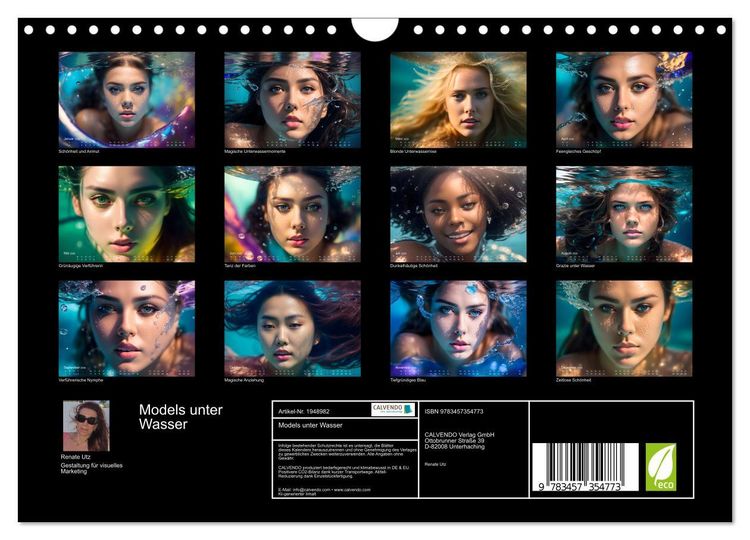 Produktbild: Models unter Wasser (Wandkalender 2026 DIN A4 quer), CALVENDO Monatskalender