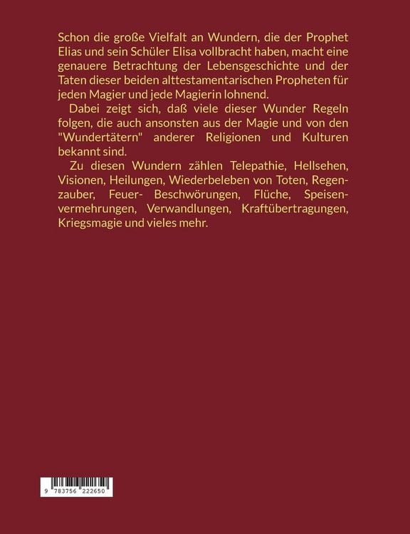 Produktbild: Die Magie der Propheten Elias und Elisa