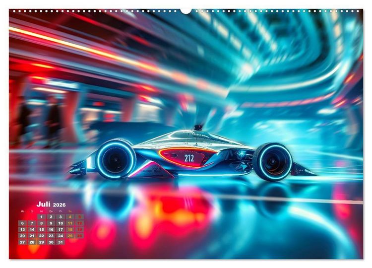 Produktbild: Formel E futuristisch (Wandkalender 2026 DIN A2 quer), CALVENDO Monatskalender