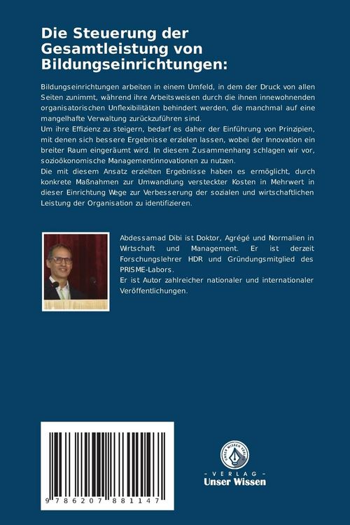 Produktbild: Die Steuerung der Gesamtleistung von Bildungseinrichtungen: