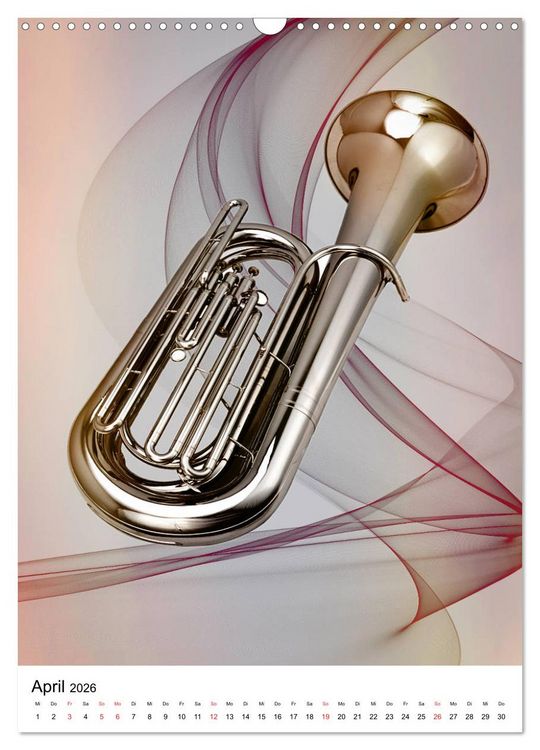 Produktbild: Musik Blasinstrumente (Wandkalender 2026 DIN A3 hoch), CALVENDO Monatskalender