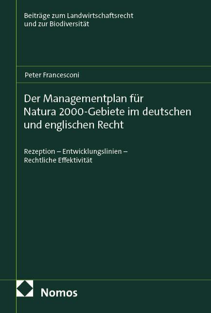 Produktbild: Der Managementplan f&uuml;r Natura 2000-Gebiete im deutschen und englischen Recht