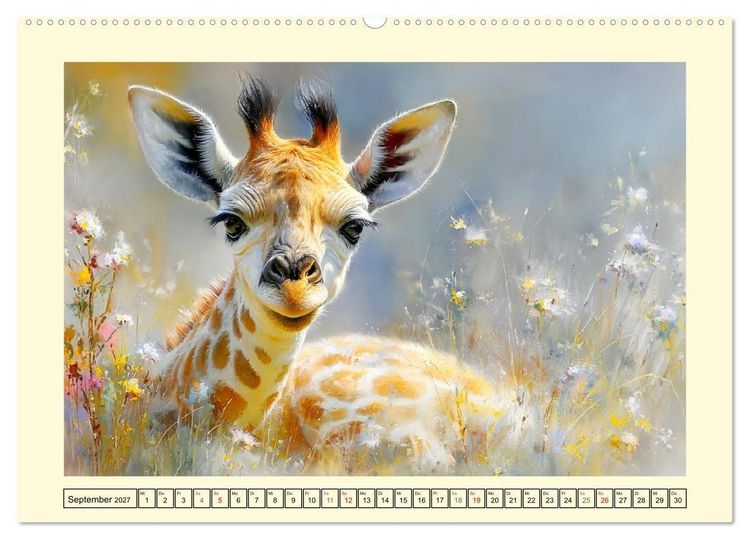 Produktbild: Giraffen. Anmut in weiter Landschaft (Wandkalender 2027 DIN A2 quer), CALVENDO Monatskalender