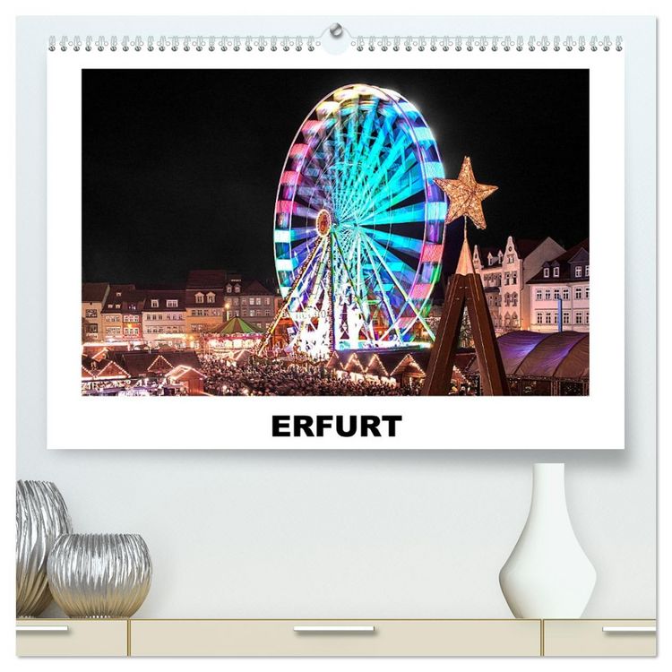 Produktbild: Erfurt (hochwertiger Premium Wandkalender 2026 DIN A2 quer), Kunstdruck in Hochglanz