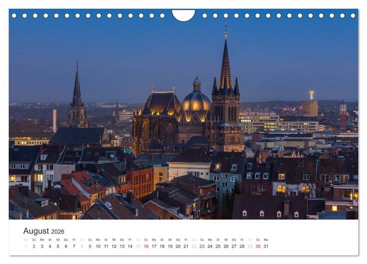 Produktbild: Aachener Dom - Weltkulturdenkmal (Wandkalender 2026 DIN A4 quer), CALVENDO Monatskalender