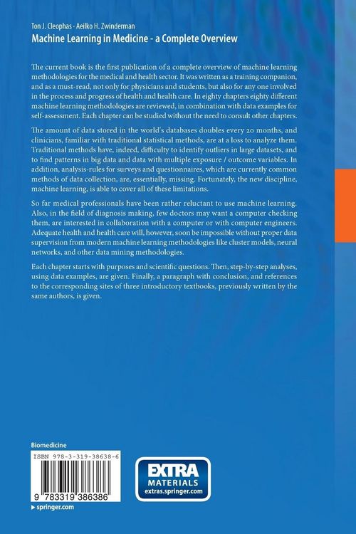 Produktbild: Machine Learning in Medicine - a Complete Overview