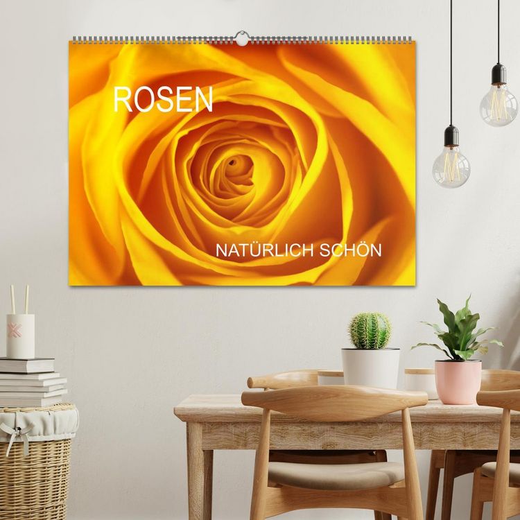 Produktbild: Rosen nat&uuml;rlich sch&ouml;n (Wandkalender 2026 DIN A2 quer), CALVENDO Monatskalender