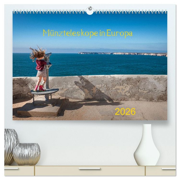 Produktbild: M&uuml;nzteleskope in Europa (hochwertiger Premium Wandkalender 2026 DIN A2 quer), Kunstdruck in Hochglanz