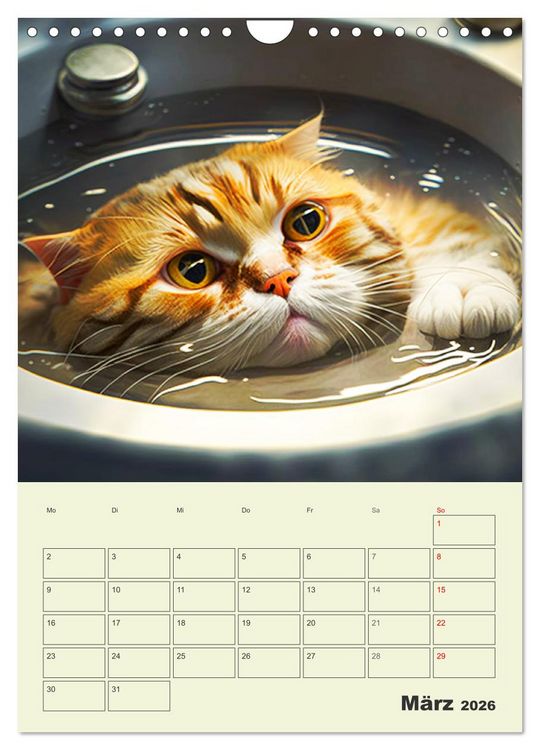 Produktbild: Jetzt ist die Katze aus dem Sack! Katzenspa&szlig; vom Feinsten! (Wandkalender 2026 DIN A4 hoch), CALVENDO Monatskalender
