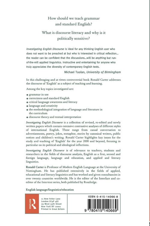 Produktbild: Investigating English Discourse
