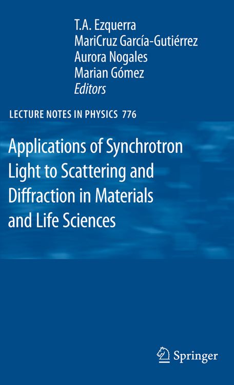 Produktbild: Applications of Synchrotron Light to Scattering and Diffraction in Materials and Life Sciences