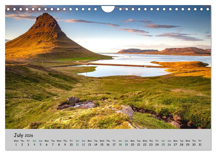 Produktbild: Natural scenery of Iceland (Wall Calendar 2026 DIN A4 landscape), CALVENDO 12 Month Wall Calendar