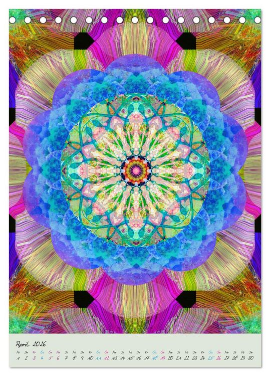 Produktbild: BLUMEN MANDALAS (Tischkalender 2026 DIN A5 hoch), CALVENDO Monatskalender