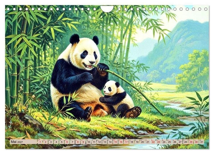 Produktbild: Asiens Tiere im Stil alter Naturstudien (Wandkalender 2027 DIN A4 quer), CALVENDO Monatskalender