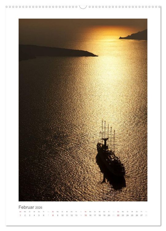 Produktbild: SANTORINI - INSEL DES LICHTS (Wandkalender 2026 DIN A2 hoch), CALVENDO Monatskalender